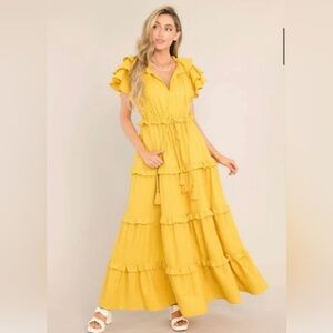 NWT Red Dress Boutique Yellow Maxi